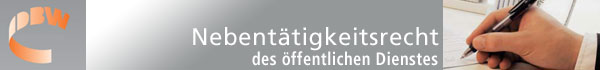 Nebent&auml;tigkeitsrecht des &ouml;ffentlichen Dienstes